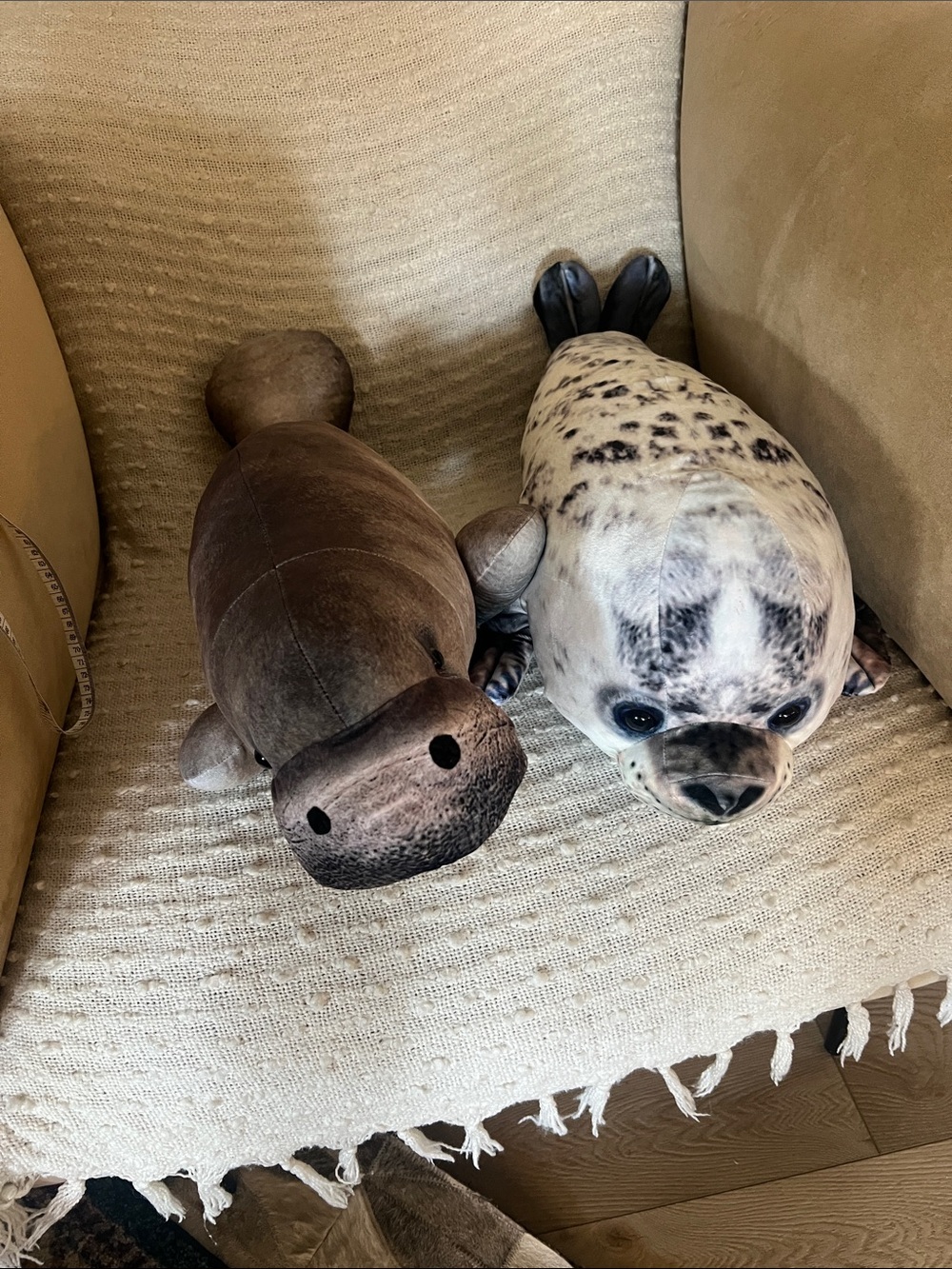 2 large sea animal plushies
